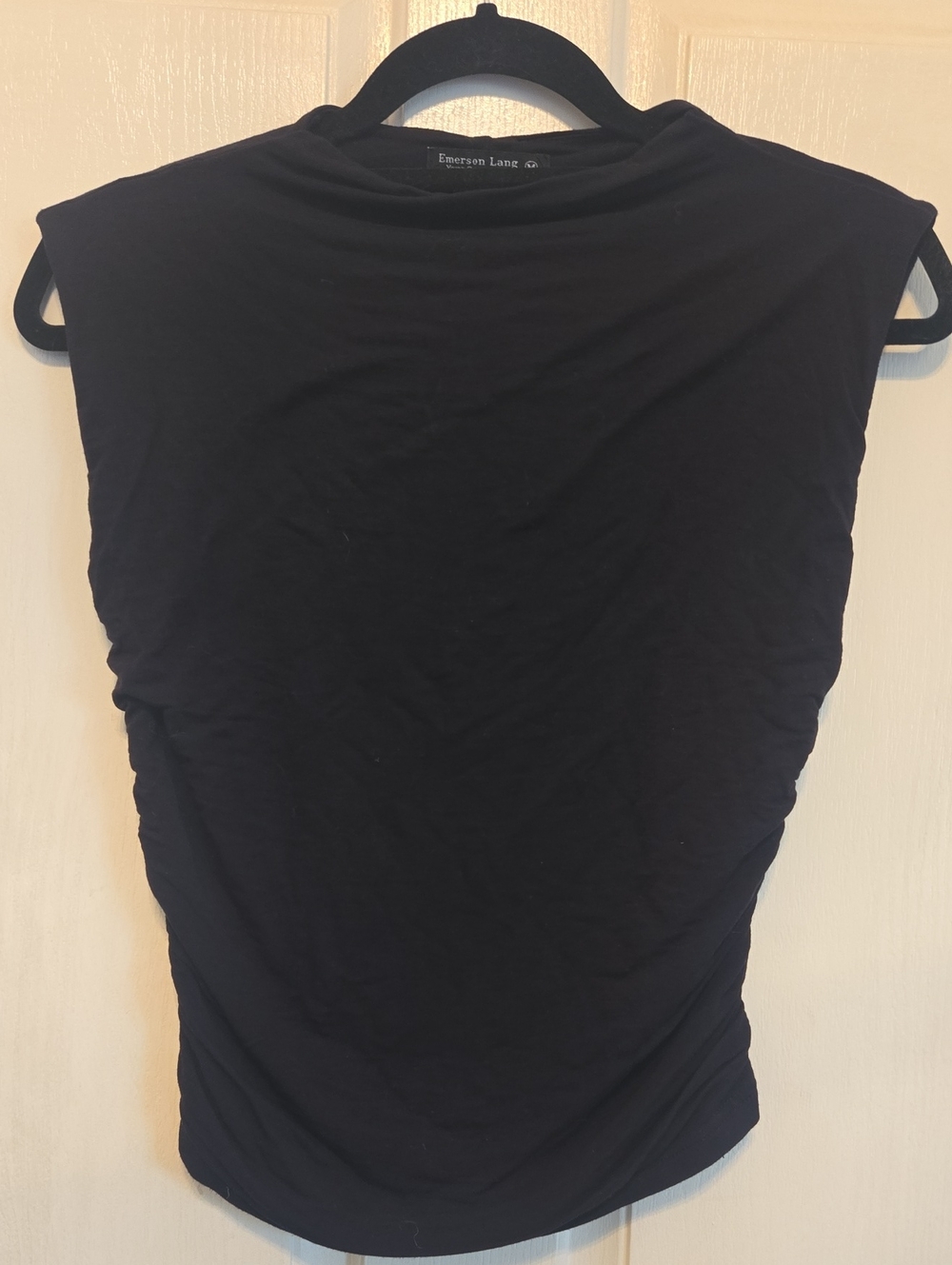Emerson Lane Black Mock-Neck Tank Top